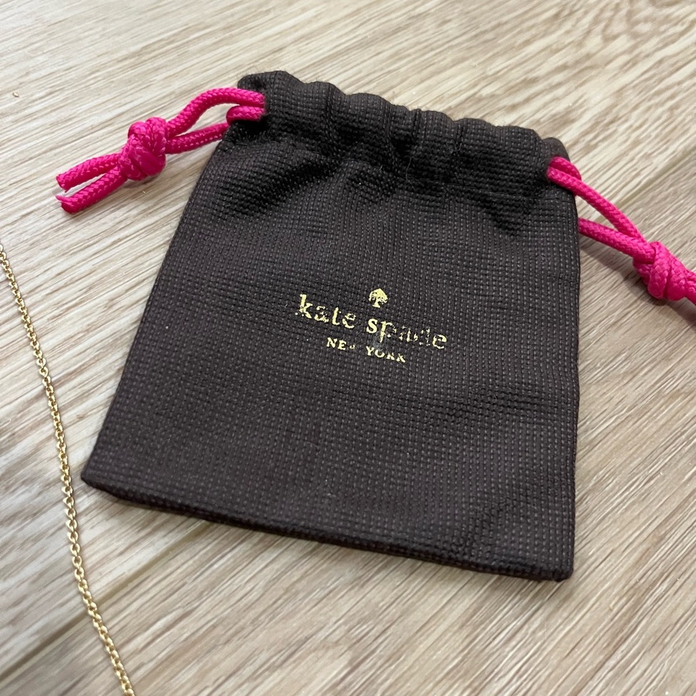 Kate Spade Gold Square Heart Necklace - Picture 7 of 7